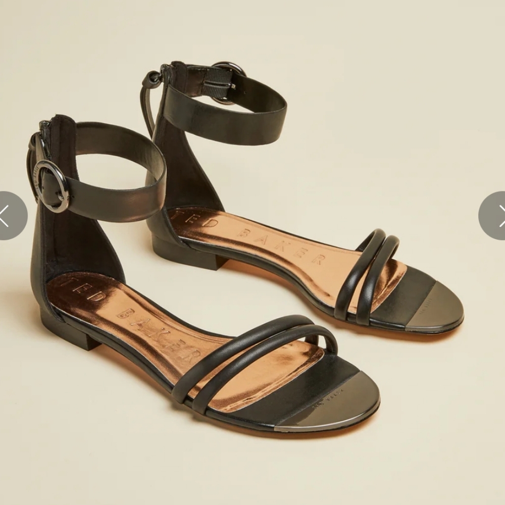 Ted Baker Black Leather Sandals